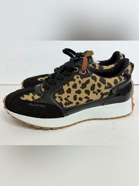 NEW Duca del Cosma Women's Aviva Golf Shoes Size 7.5 Black King Cheetah